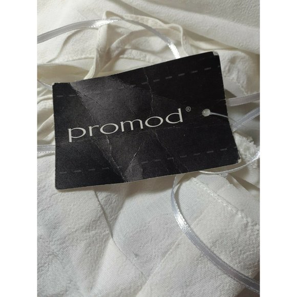 Promod  Cami Tank Top White Cream Criss Cross Size 6 - Picture 10 of 10